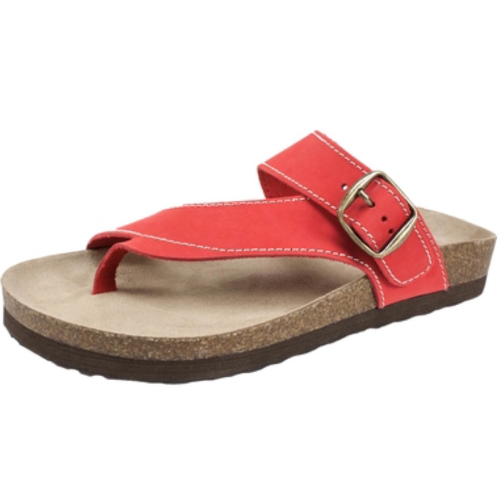 NIB White Mountain Carly Sandals Red